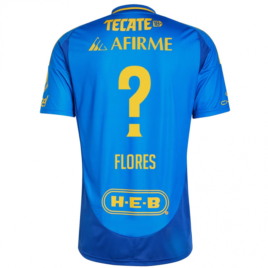 ילדים כדורגל Hernán Flores #0 כחול צהוב הרחק ג'רזי 2024/25