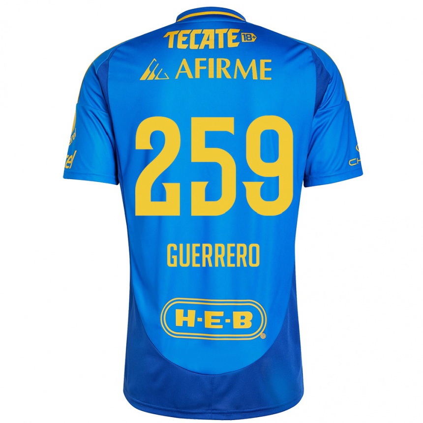 ילדים כדורגל Erick Guerrero #259 כחול צהוב הרחק ג'רזי 2024/25