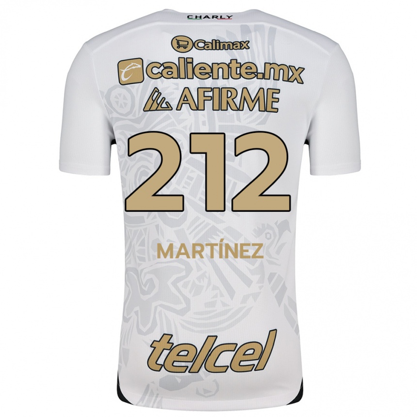 ילדים כדורגל Juan Martínez #212 לבן שחור הרחק ג'רזי 2024/25