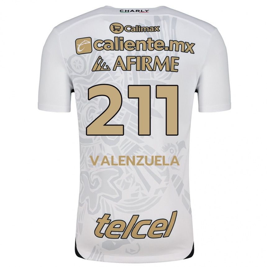 ילדים כדורגל Aldieri Valenzuela #211 לבן שחור הרחק ג'רזי 2024/25