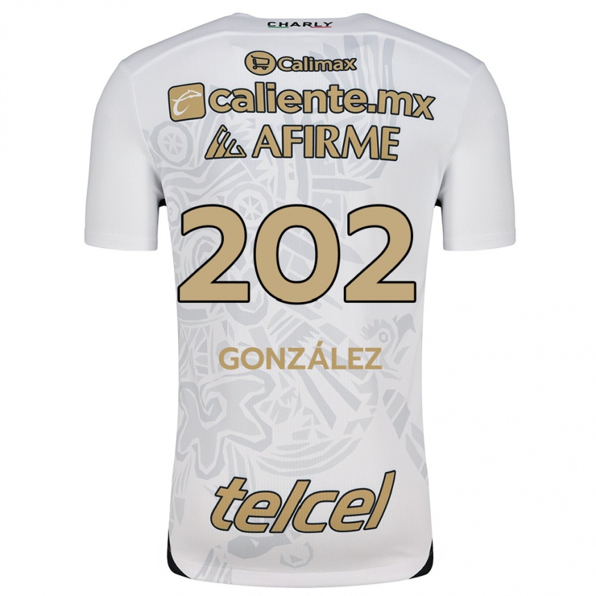 ילדים כדורגל Joban González #202 לבן שחור הרחק ג'רזי 2024/25