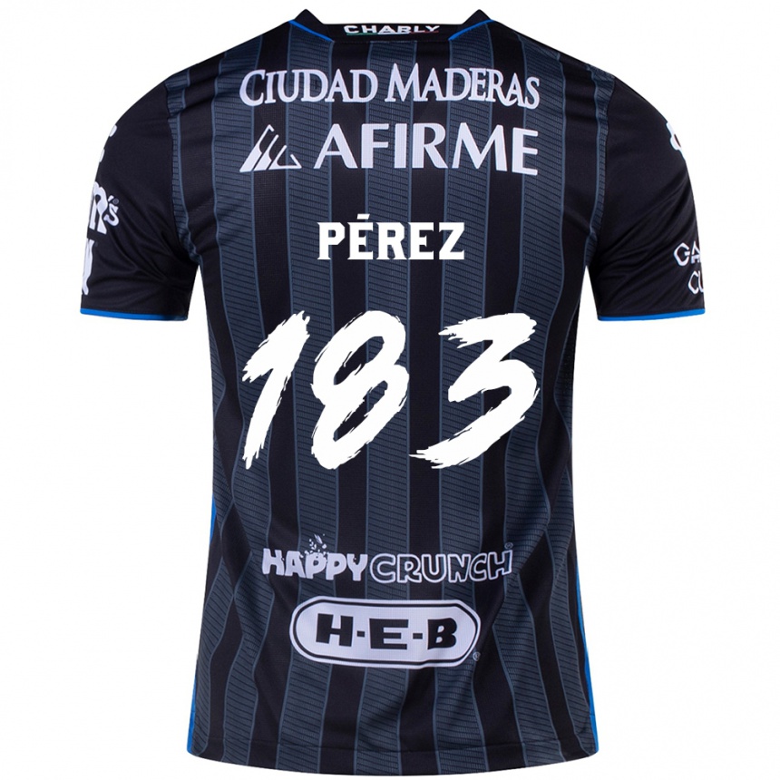 ילדים כדורגל Aldahir Pérez #183 לבן שחור הרחק ג'רזי 2024/25