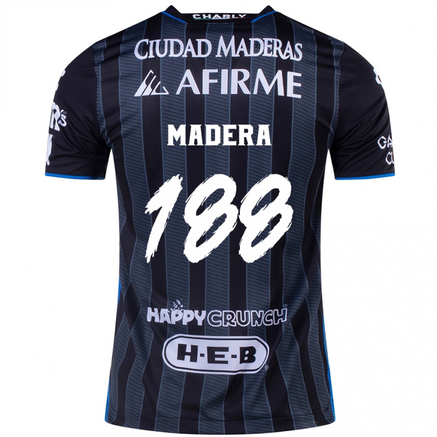 ילדים כדורגל Héctor Madera #188 לבן שחור הרחק ג'רזי 2024/25