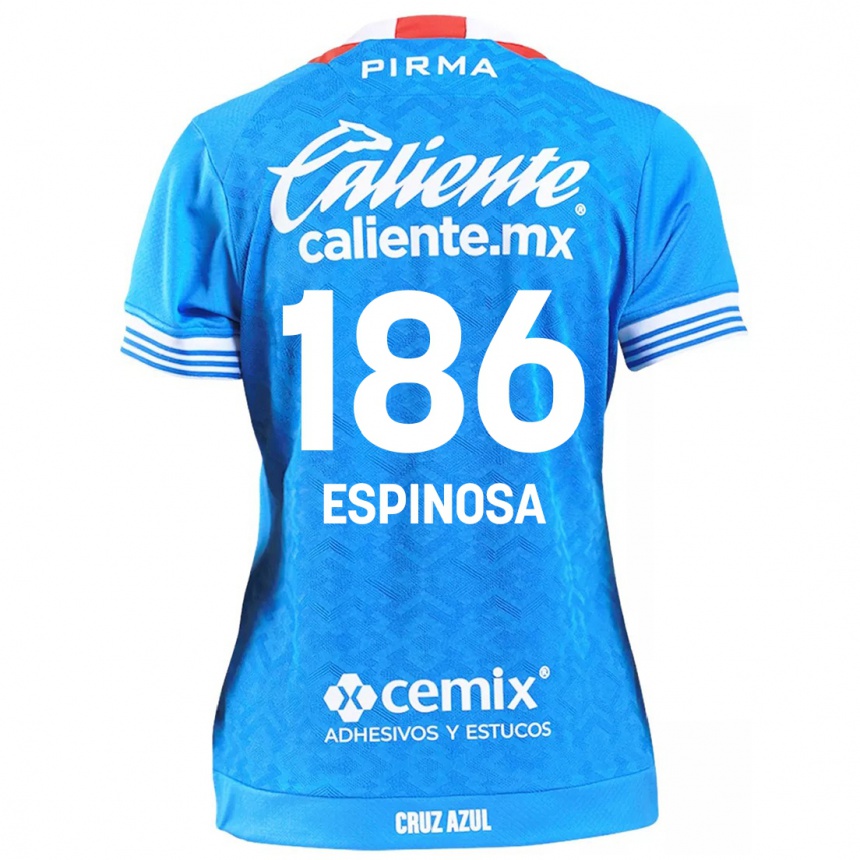 גברים כדורגל Brandón Espinosa #186 שמים כחולים ג'רזי ביתית 2024/25