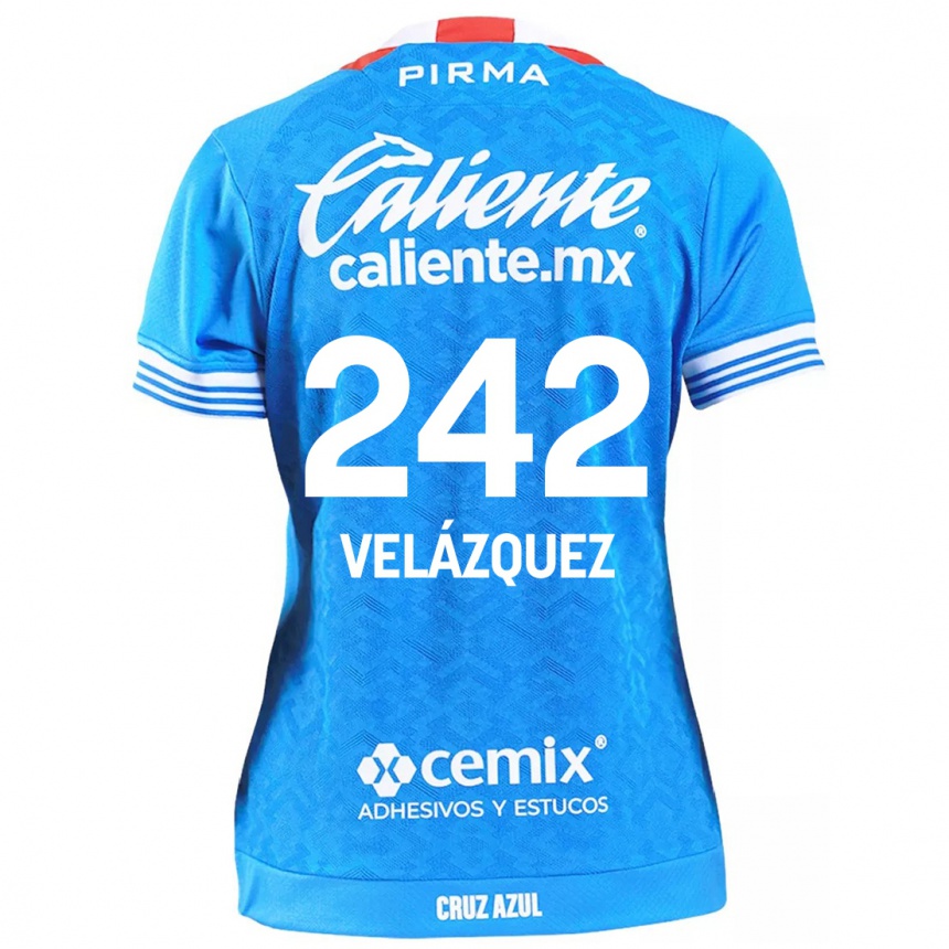 גברים כדורגל Karol Velázquez #242 שמים כחולים ג'רזי ביתית 2024/25