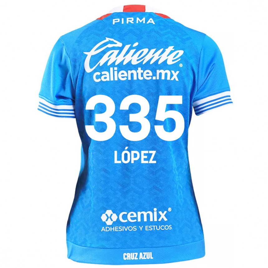 גברים כדורגל Alfredo López #335 שמים כחולים ג'רזי ביתית 2024/25