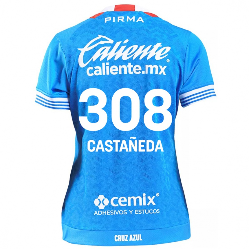 גברים כדורגל Emiliano Castañeda #308 שמים כחולים ג'רזי ביתית 2024/25
