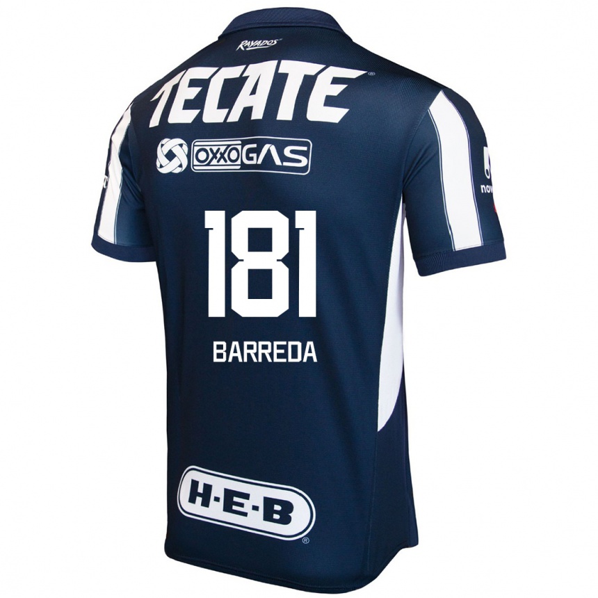 גברים כדורגל Dimas Barreda #181 כחול אדום לבן ג'רזי ביתית 2024/25
