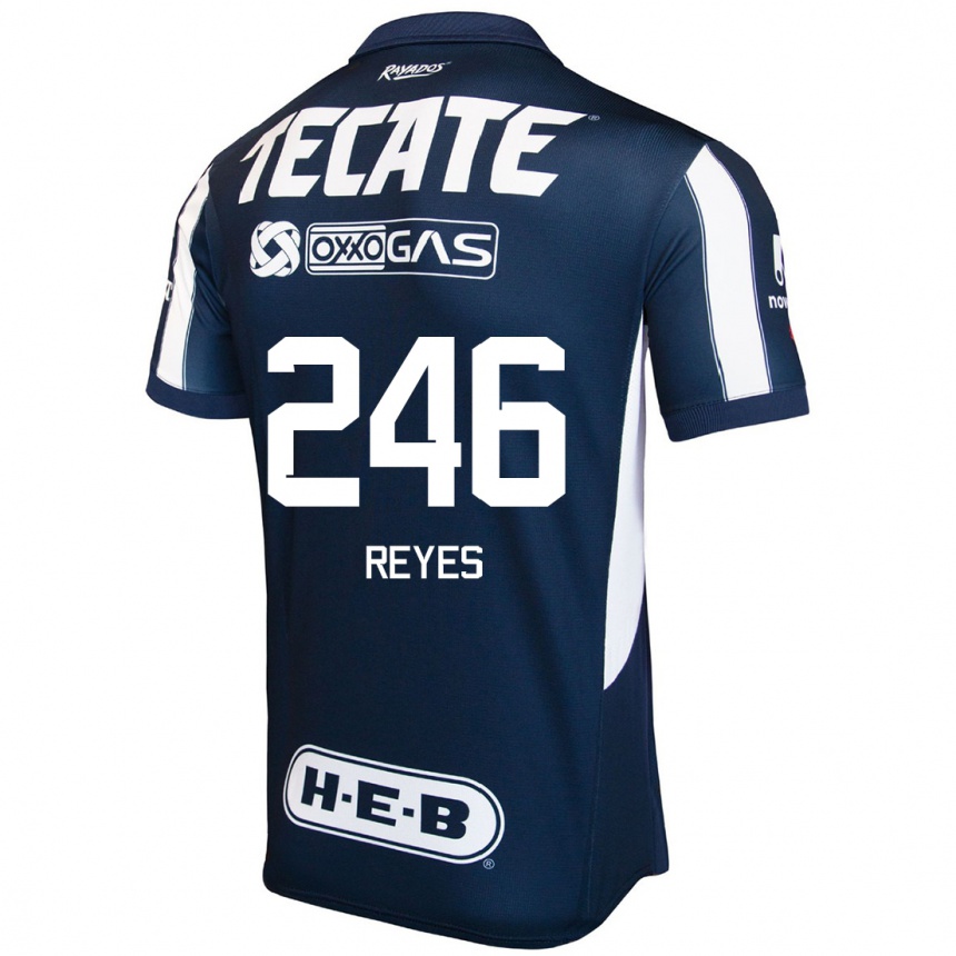גברים כדורגל Cristian Reyes #246 כחול אדום לבן ג'רזי ביתית 2024/25