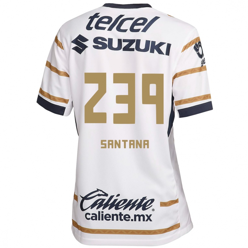 גברים כדורגל Guillermo Santana #239 אובסידיאן לבן ג'רזי ביתית 2024/25