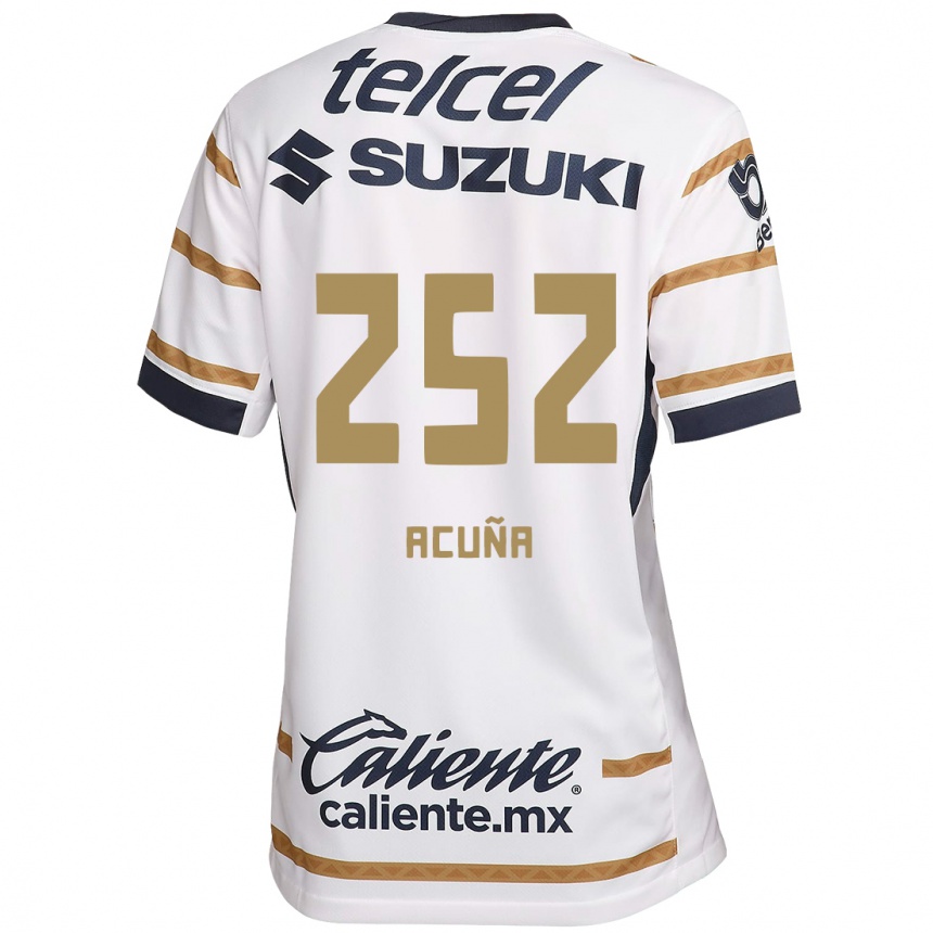 גברים כדורגל José Acuña #252 אובסידיאן לבן ג'רזי ביתית 2024/25