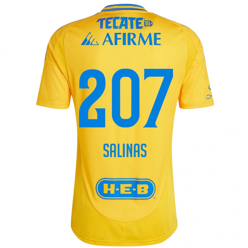 גברים כדורגל Marcelo Salinas #207 זהב צהוב ג'רזי ביתית 2024/25
