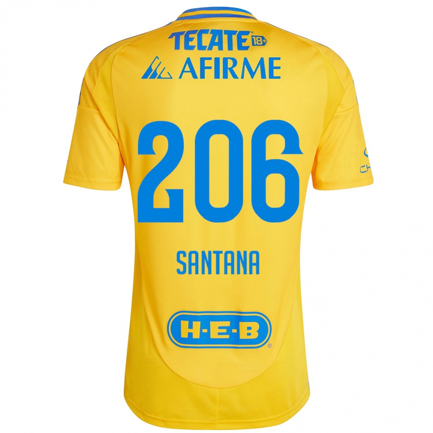 גברים כדורגל Joel Santana #206 זהב צהוב ג'רזי ביתית 2024/25