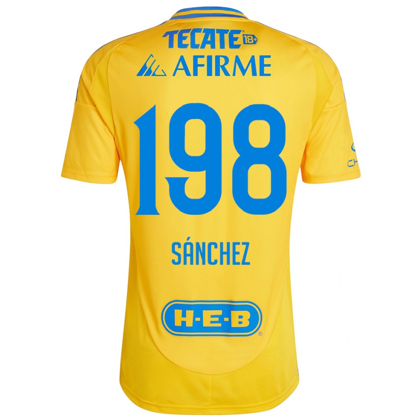 גברים כדורגל Diego Sánchez #198 זהב צהוב ג'רזי ביתית 2024/25