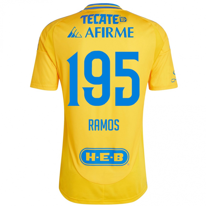 גברים כדורגל Rodrigo Ramos #195 זהב צהוב ג'רזי ביתית 2024/25
