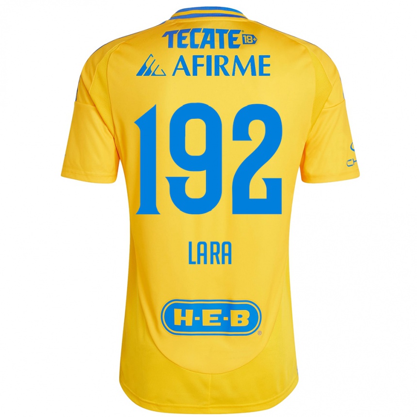 גברים כדורגל Miguel Lara #192 זהב צהוב ג'רזי ביתית 2024/25