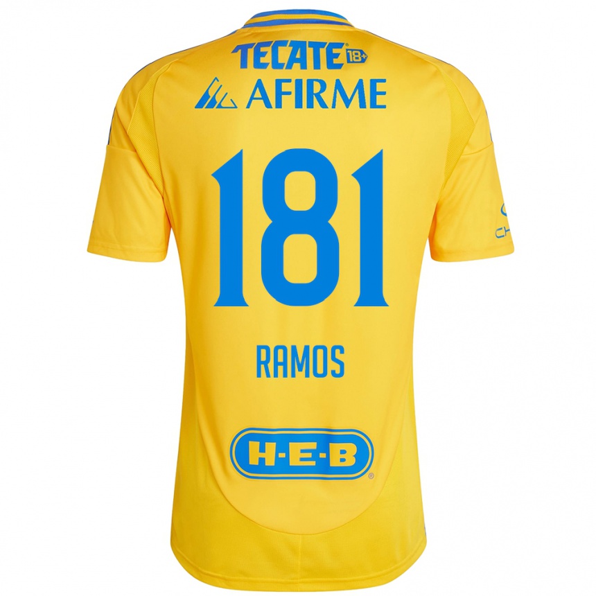 גברים כדורגל Anthony Ramos #181 זהב צהוב ג'רזי ביתית 2024/25