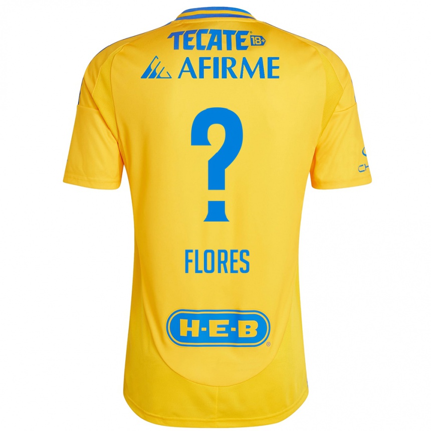 גברים כדורגל Hernán Flores #0 זהב צהוב ג'רזי ביתית 2024/25