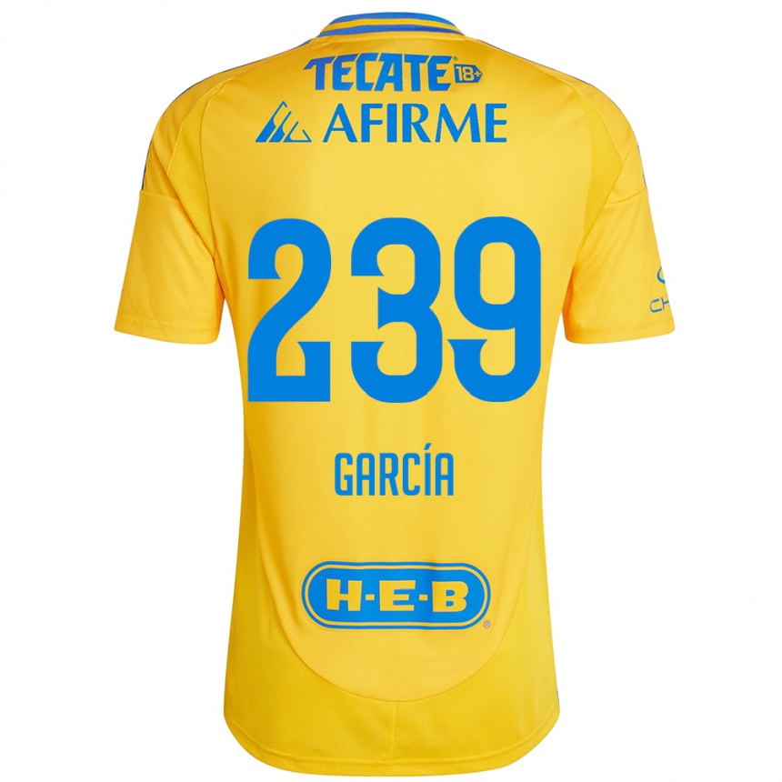 גברים כדורגל Diego García #239 זהב צהוב ג'רזי ביתית 2024/25