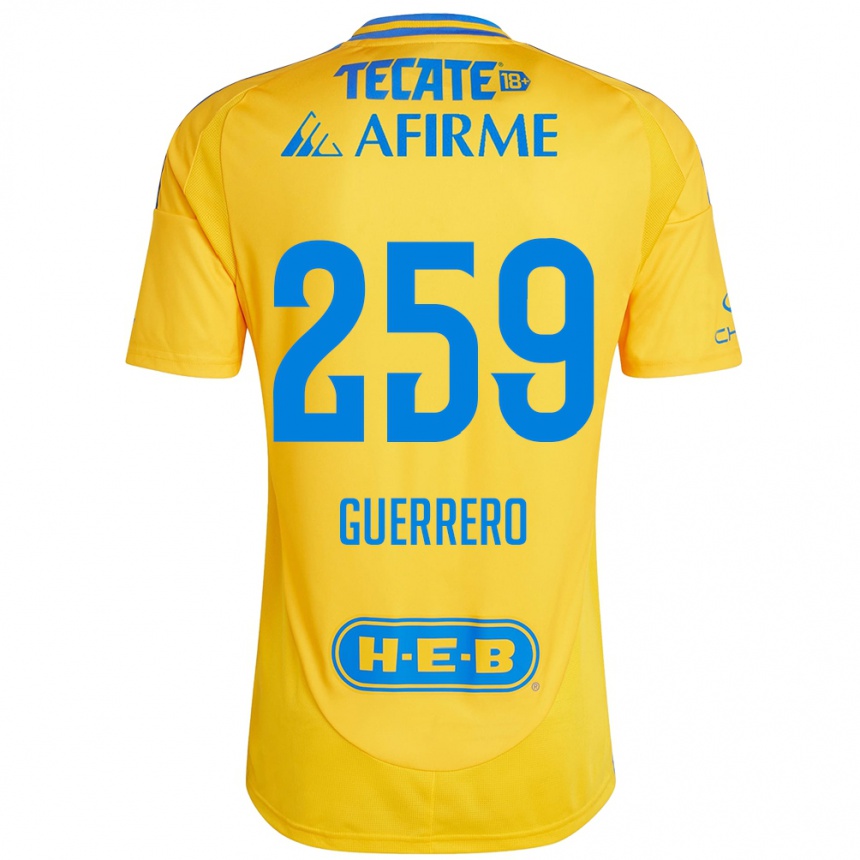 גברים כדורגל Erick Guerrero #259 זהב צהוב ג'רזי ביתית 2024/25