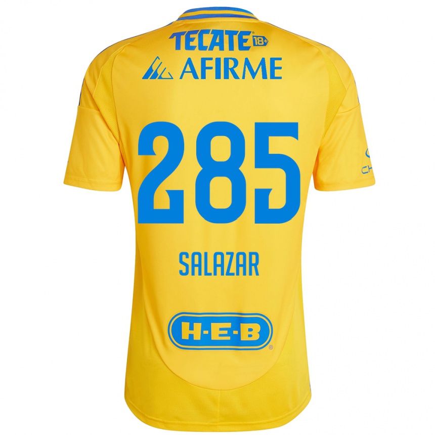 גברים כדורגל Bryan Salazar #285 זהב צהוב ג'רזי ביתית 2024/25