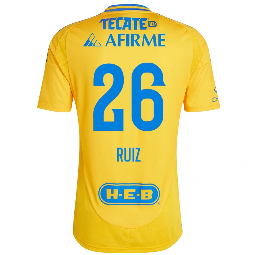 גברים כדורגל Michel Ruiz #26 זהב צהוב ג'רזי ביתית 2024/25