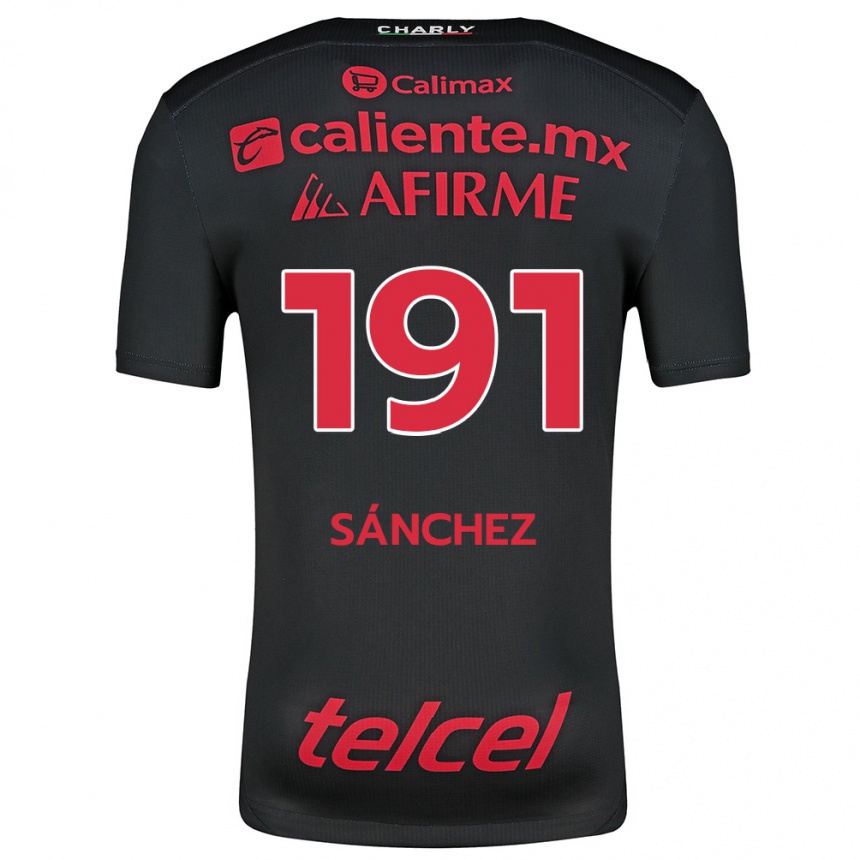 גברים כדורגל Diego Sánchez #191 שחור אדום ג'רזי ביתית 2024/25