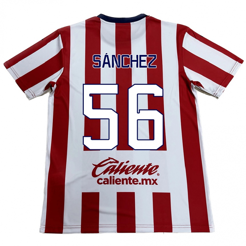 גברים כדורגל Benjamín Sánchez #56 אדום לבן ג'רזי ביתית 2024/25