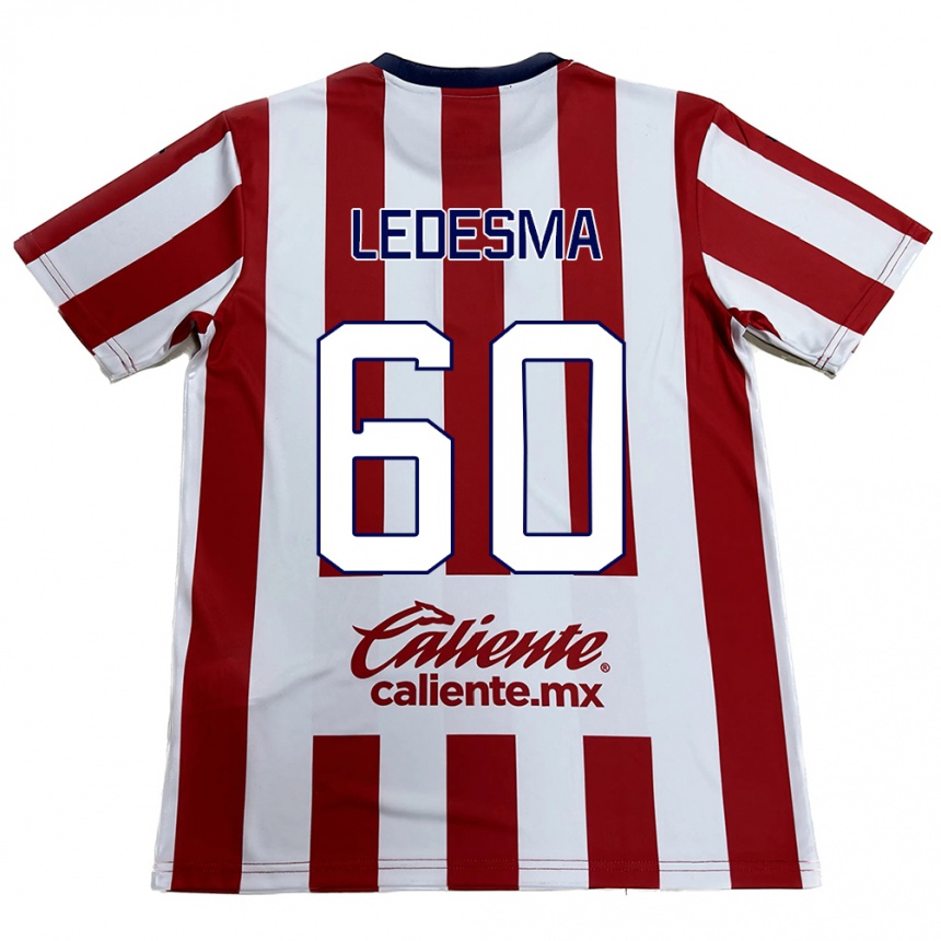 גברים כדורגל Luis Ledesma #60 אדום לבן ג'רזי ביתית 2024/25