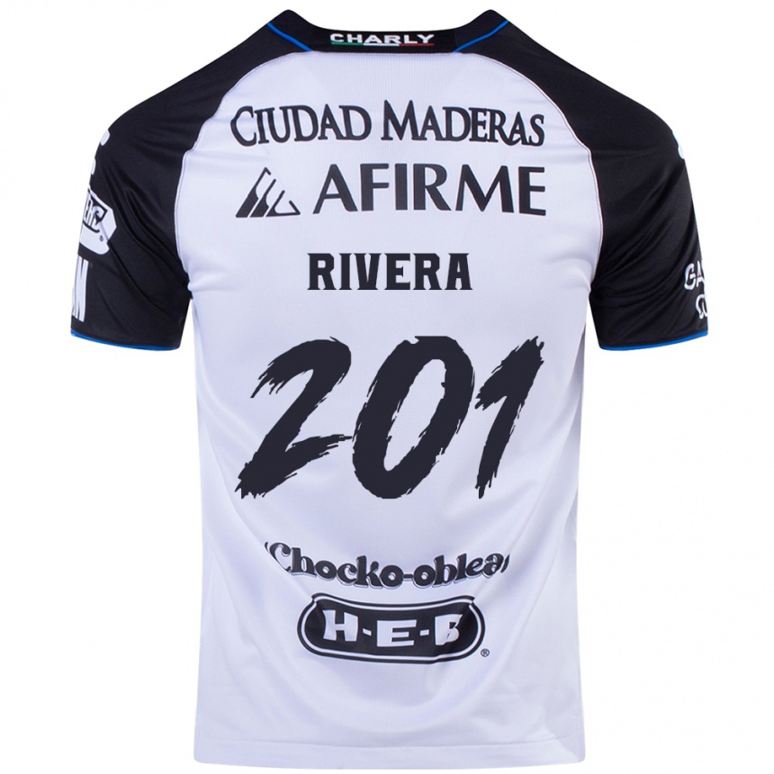 גברים כדורגל Christian Rivera #201 שחור כחול ג'רזי ביתית 2024/25