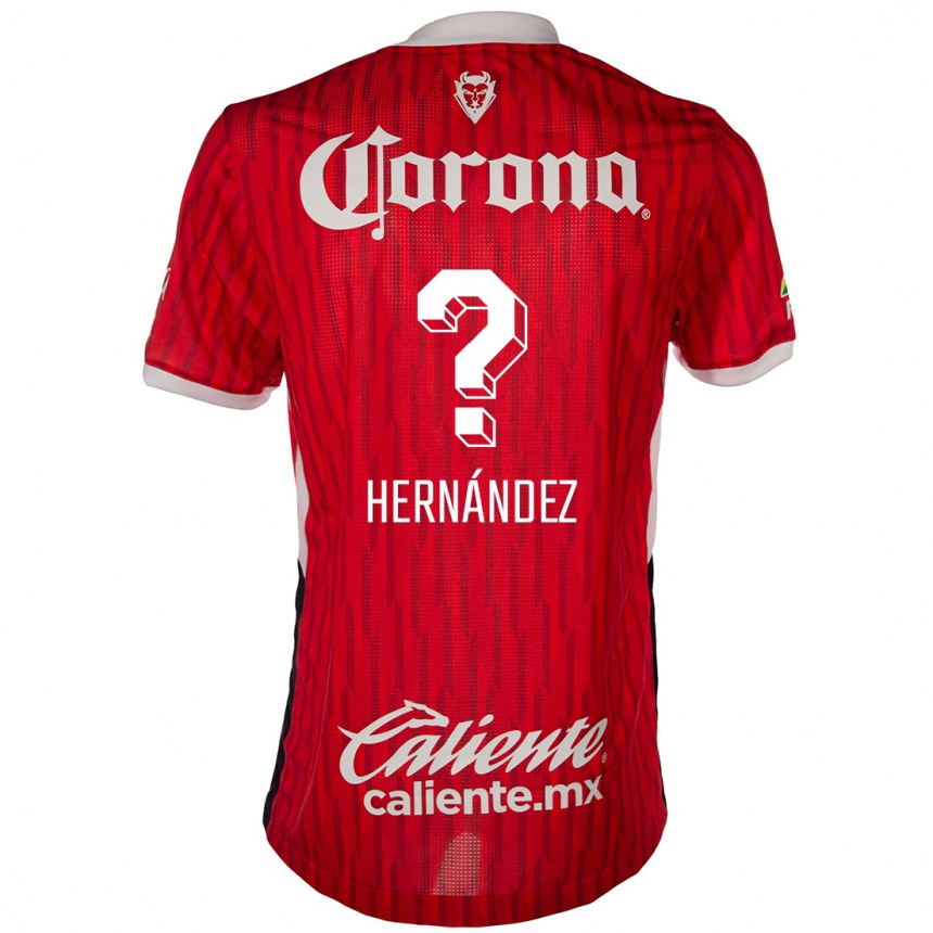 גברים כדורגל Francisco Hernández #0 אדום לבן ג'רזי ביתית 2024/25