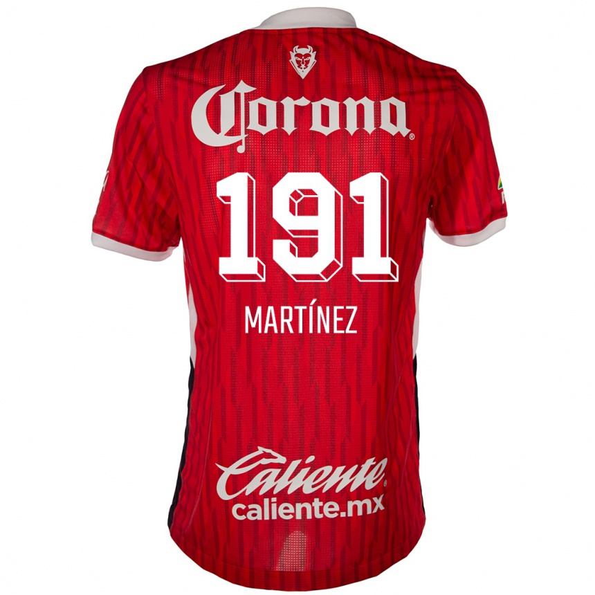 גברים כדורגל Kevin Martínez #191 אדום לבן ג'רזי ביתית 2024/25