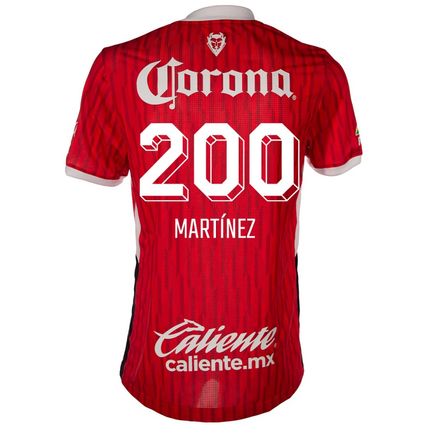 גברים כדורגל Edgar Martínez #200 אדום לבן ג'רזי ביתית 2024/25