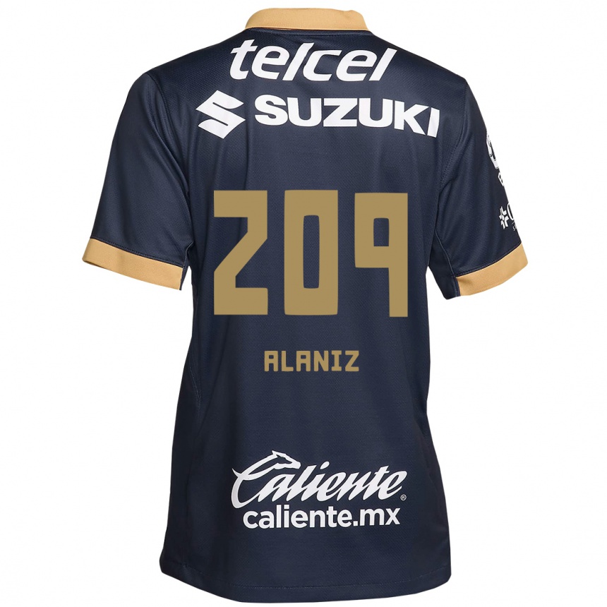 גברים כדורגל Jorge Alaniz #209 אובסידיאן זהב לבן הרחק ג'רזי 2024/25