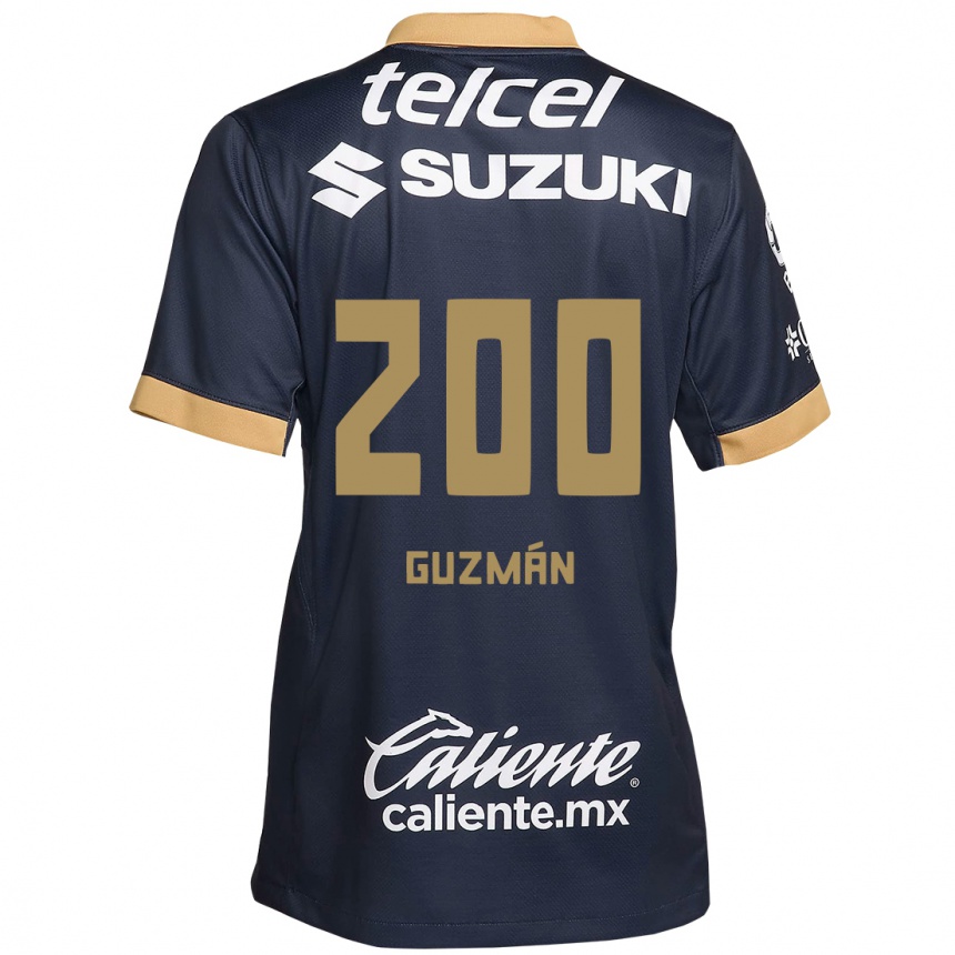 גברים כדורגל Alan Guzmán #200 אובסידיאן זהב לבן הרחק ג'רזי 2024/25