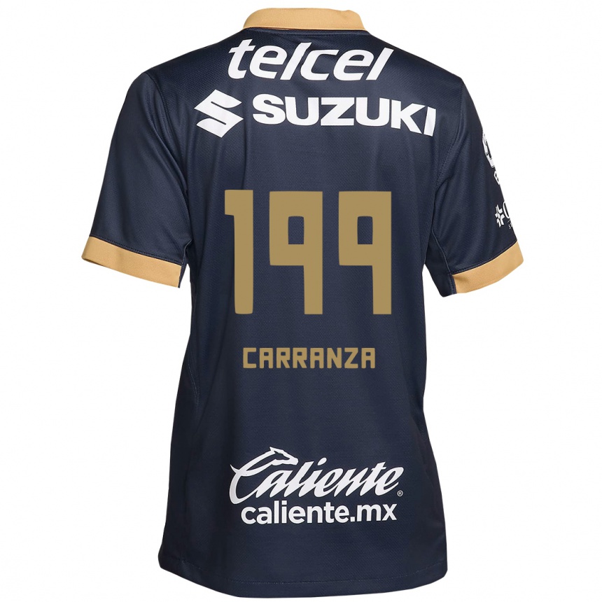 גברים כדורגל Kléber Carranza #199 אובסידיאן זהב לבן הרחק ג'רזי 2024/25