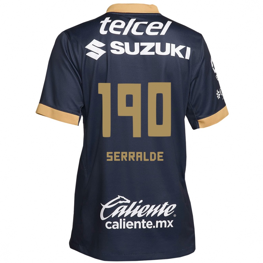 גברים כדורגל Gerardo Serralde #190 אובסידיאן זהב לבן הרחק ג'רזי 2024/25