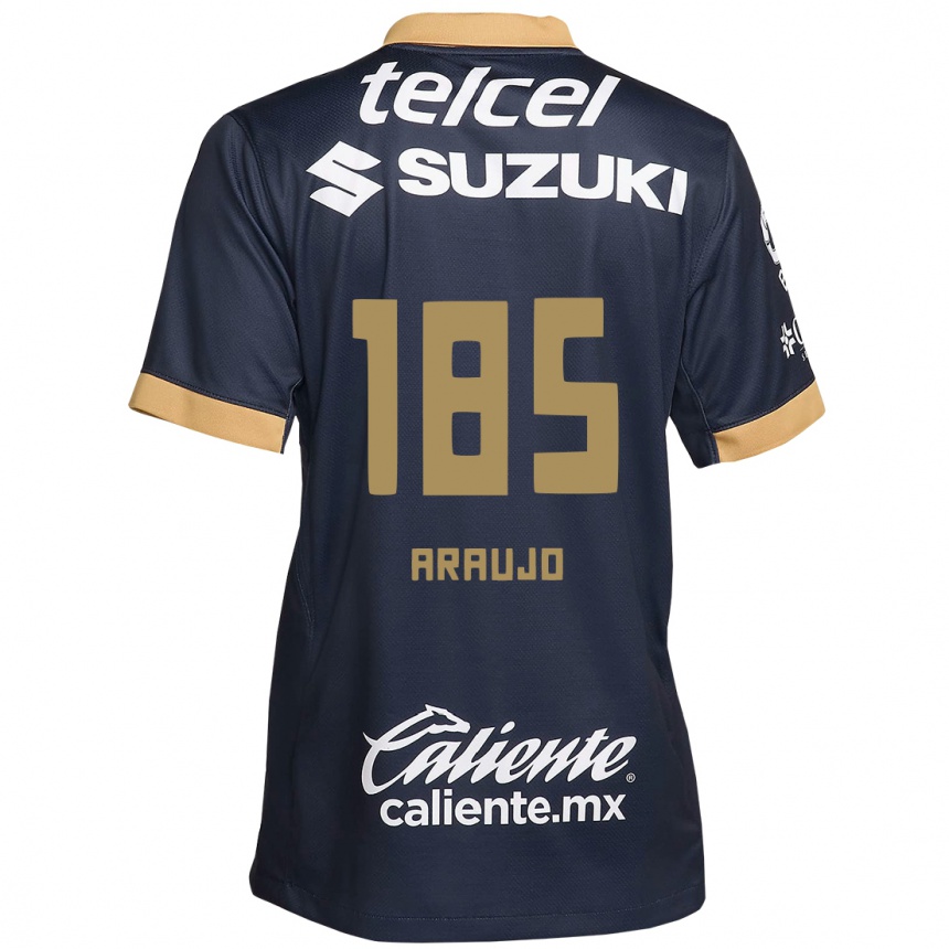 גברים כדורגל Andrés Araujo #185 אובסידיאן זהב לבן הרחק ג'רזי 2024/25