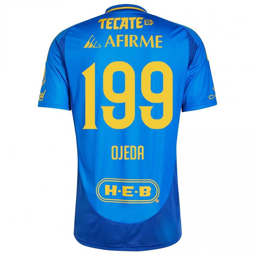 גברים כדורגל Diego Ojeda #199 כחול צהוב הרחק ג'רזי 2024/25