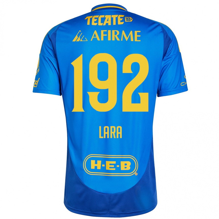 גברים כדורגל Miguel Lara #192 כחול צהוב הרחק ג'רזי 2024/25