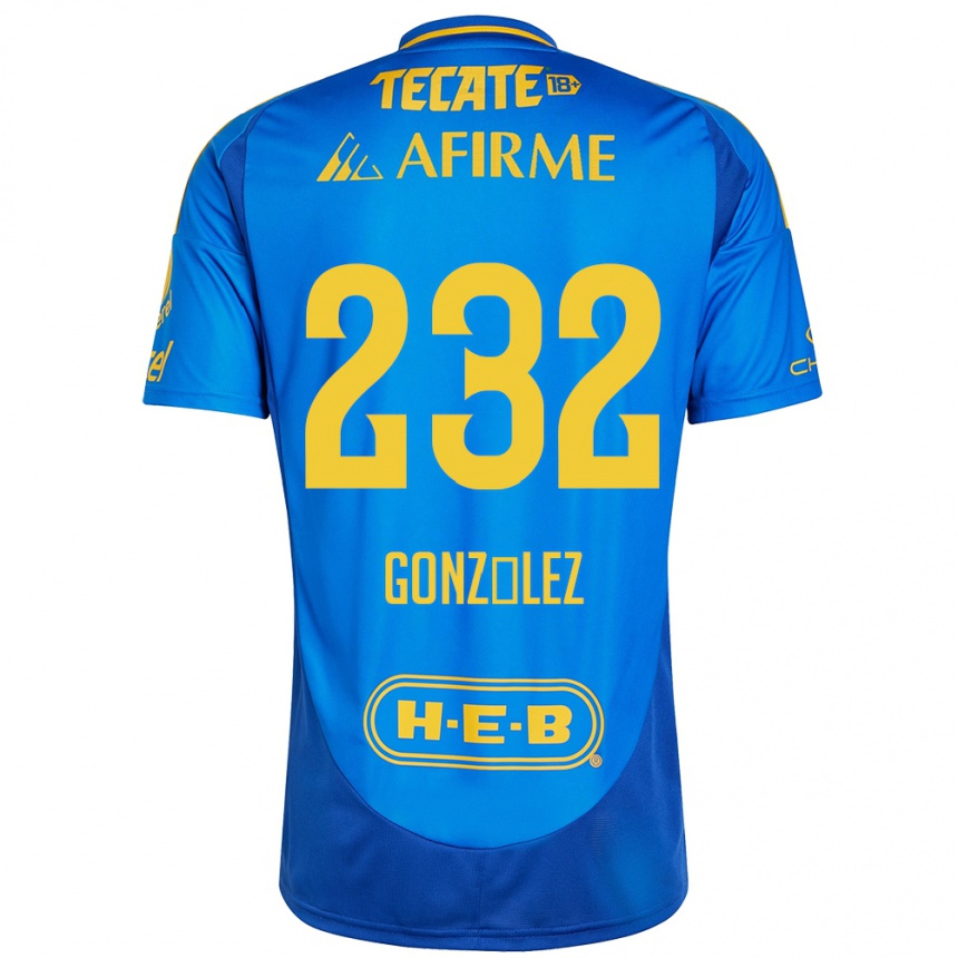 גברים כדורגל César González #232 כחול צהוב הרחק ג'רזי 2024/25