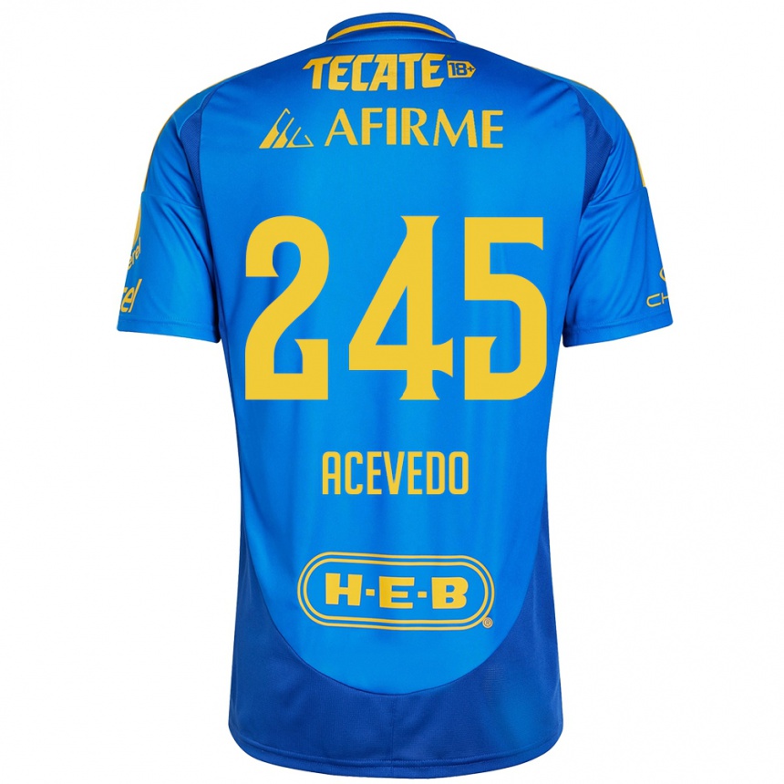 גברים כדורגל Kevin Acevedo #245 כחול צהוב הרחק ג'רזי 2024/25