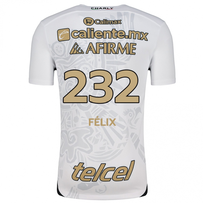 גברים כדורגל Erick Félix #232 לבן שחור הרחק ג'רזי 2024/25