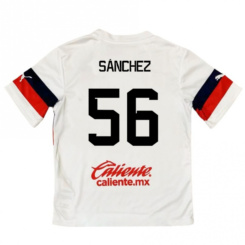 גברים כדורגל Benjamín Sánchez #56 לבן אדום הרחק ג'רזי 2024/25