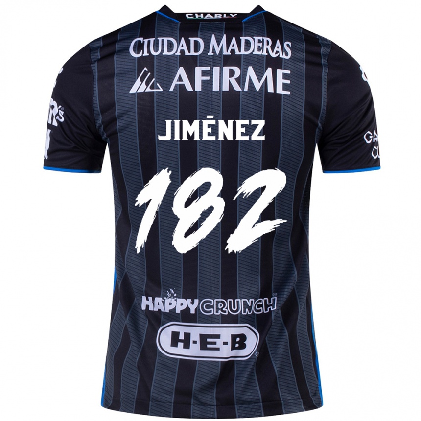 גברים כדורגל Carlos Jiménez #182 לבן שחור הרחק ג'רזי 2024/25