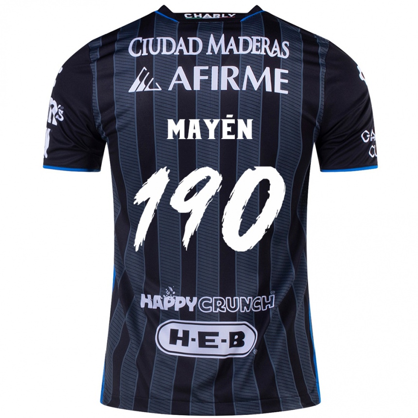 גברים כדורגל Eduardo Mayén #190 לבן שחור הרחק ג'רזי 2024/25