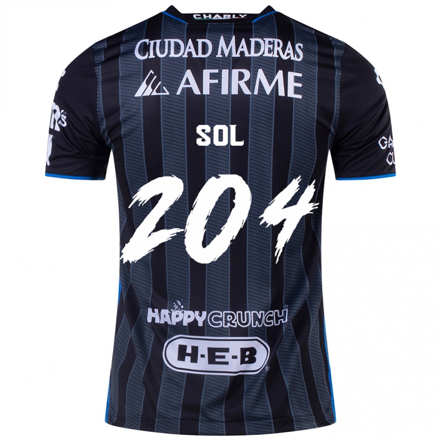 גברים כדורגל Martín Sol #204 לבן שחור הרחק ג'רזי 2024/25