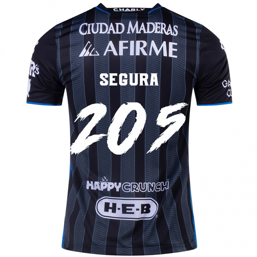 גברים כדורגל Mathías Segura #205 לבן שחור הרחק ג'רזי 2024/25