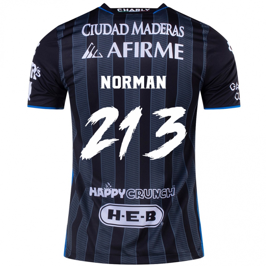 גברים כדורגל Humberto Norman #213 לבן שחור הרחק ג'רזי 2024/25