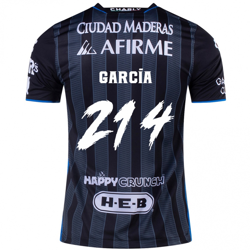 גברים כדורגל José García #214 לבן שחור הרחק ג'רזי 2024/25